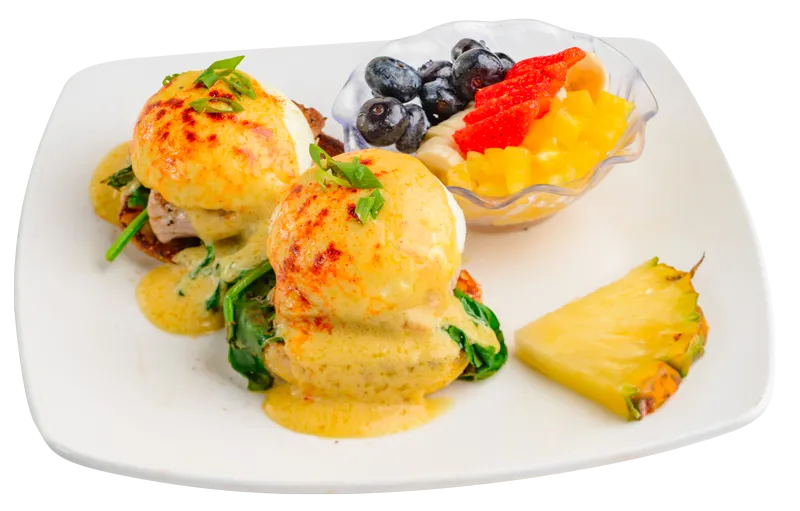 Eggs benedict at ShoreFyre Waikiki