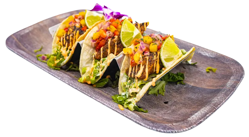 Blackened Hawaiian fish taco at ShoreFyre Waikiki