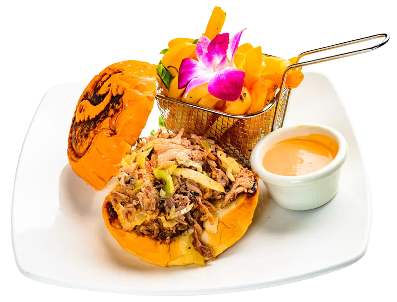 Kalua pork sandwich at ShoreFyre Waikiki